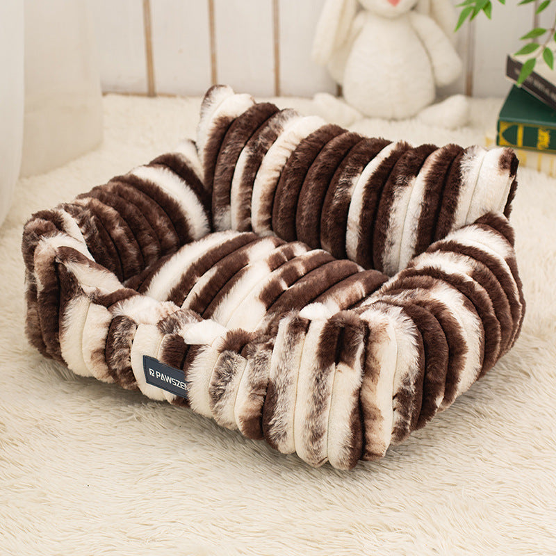 Large Plush Pet Sofa Bed – Cozy & Comfortable Dog and Cat Bed