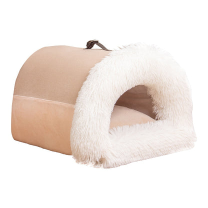 Cozy Warm Plush Pet Nest Bed for Cats & Small Dogs