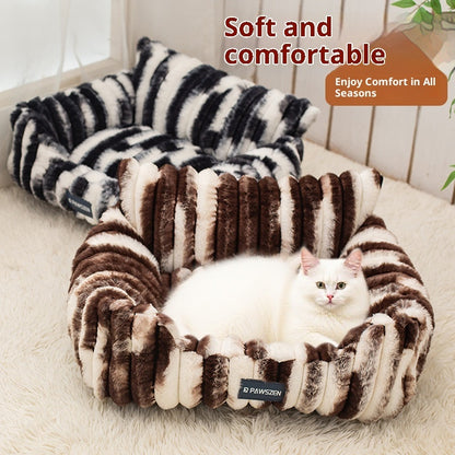 Large Plush Pet Sofa Bed – Cozy & Comfortable Dog and Cat Bed