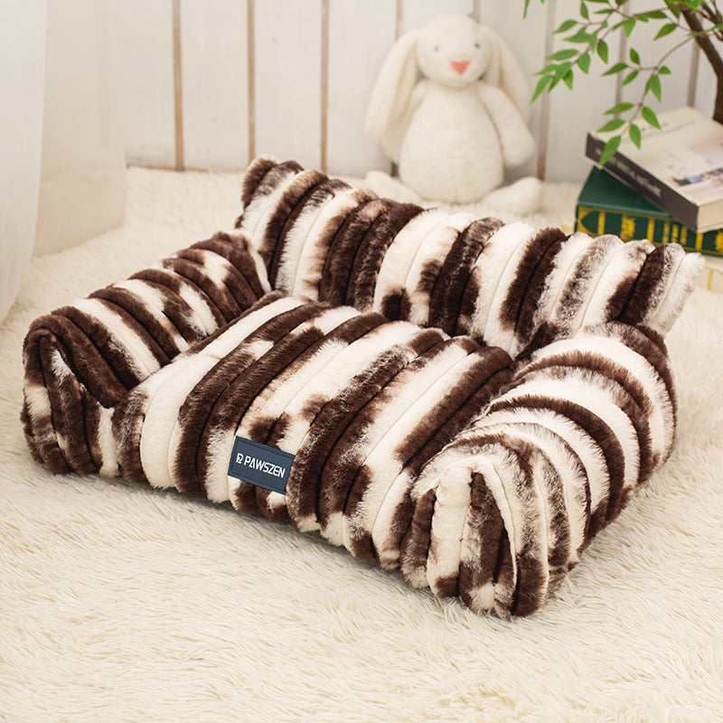 Large Plush Pet Sofa Bed – Cozy & Comfortable Dog and Cat Bed