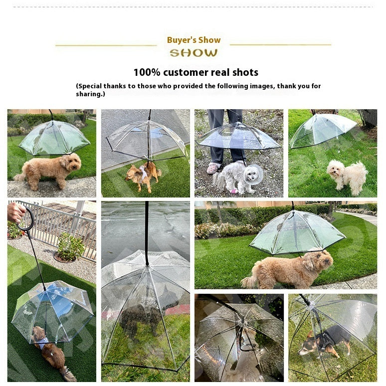 Transparent Pet Dog Umbrella