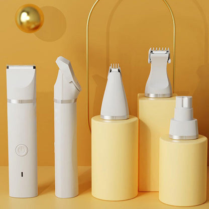 4 in 1 Electric Pet Grooming Kit - Hair Trimmer, Clippers, Nail Grinder for Cats & Dogs