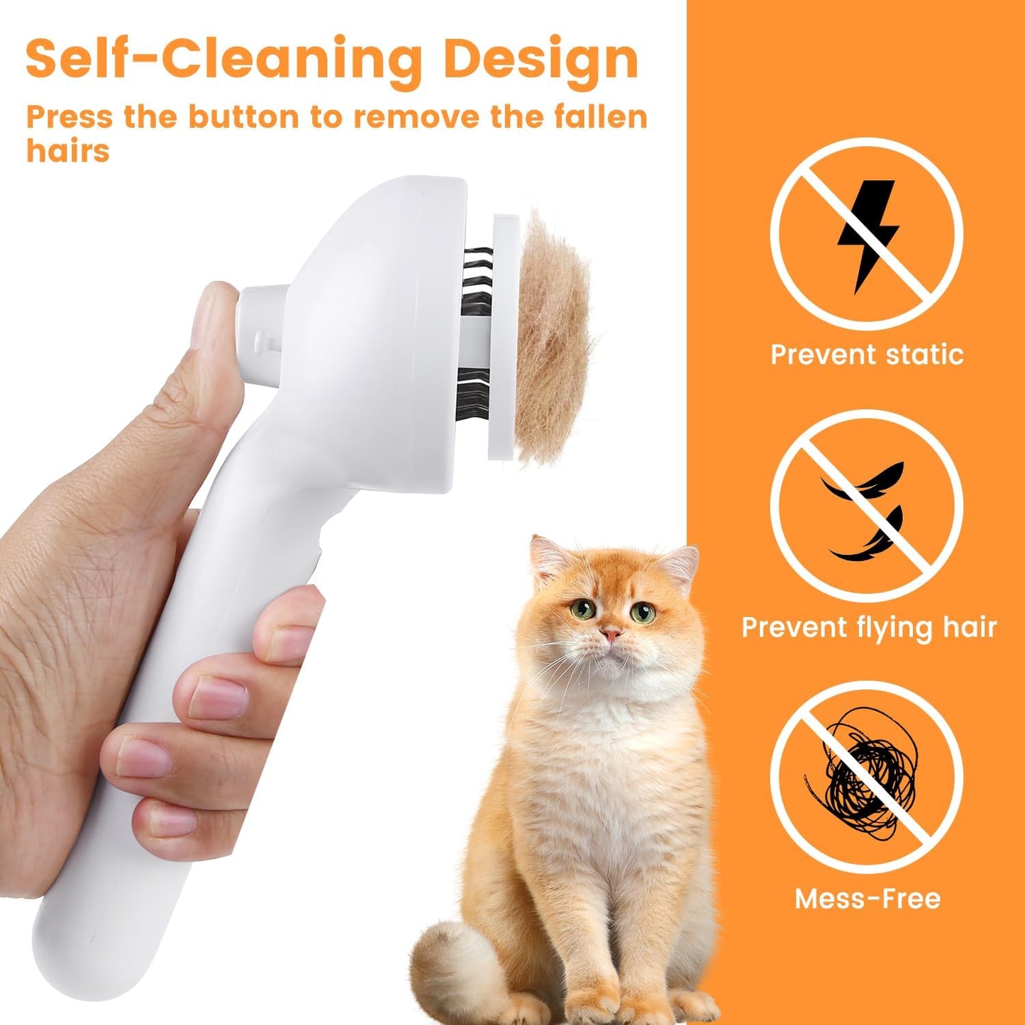 Electric Cat Steam Brush – 3-in-1 Pet Grooming Comb with Water Spray for Cats and Dogs, USB Rechargeable