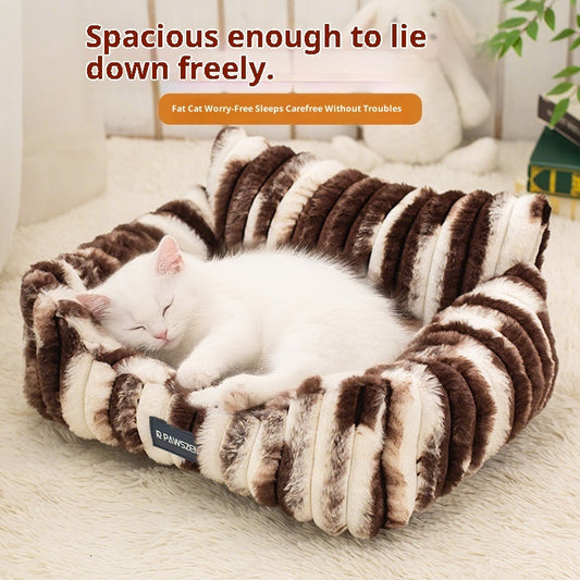 Large Plush Pet Sofa Bed – Cozy & Comfortable Dog and Cat Bed